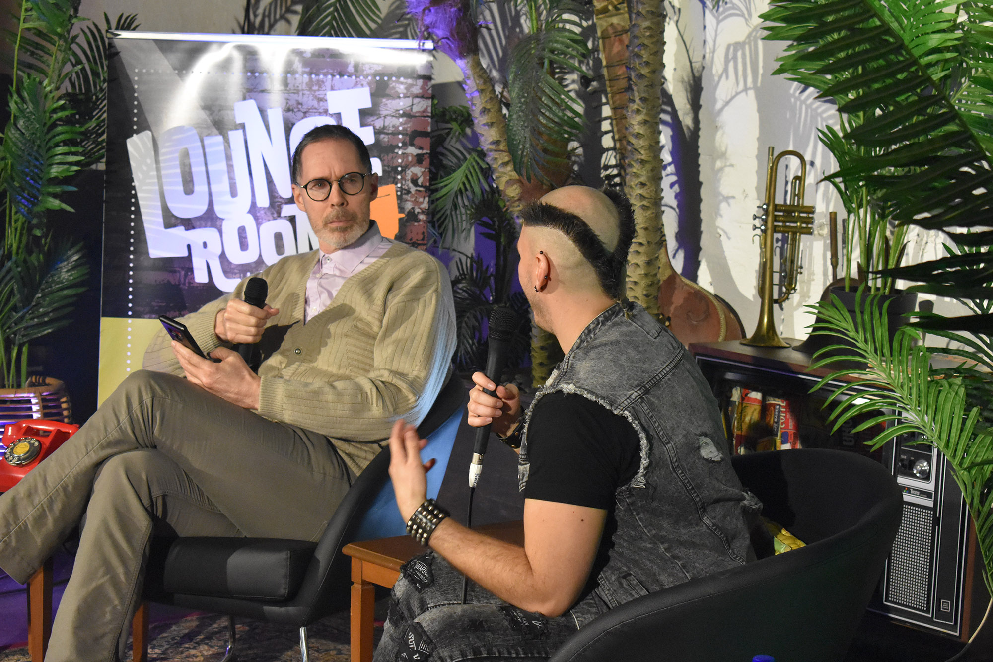 The West Australian journalist William Yeoman interviewing multi-award winning author, Holden Sheppard